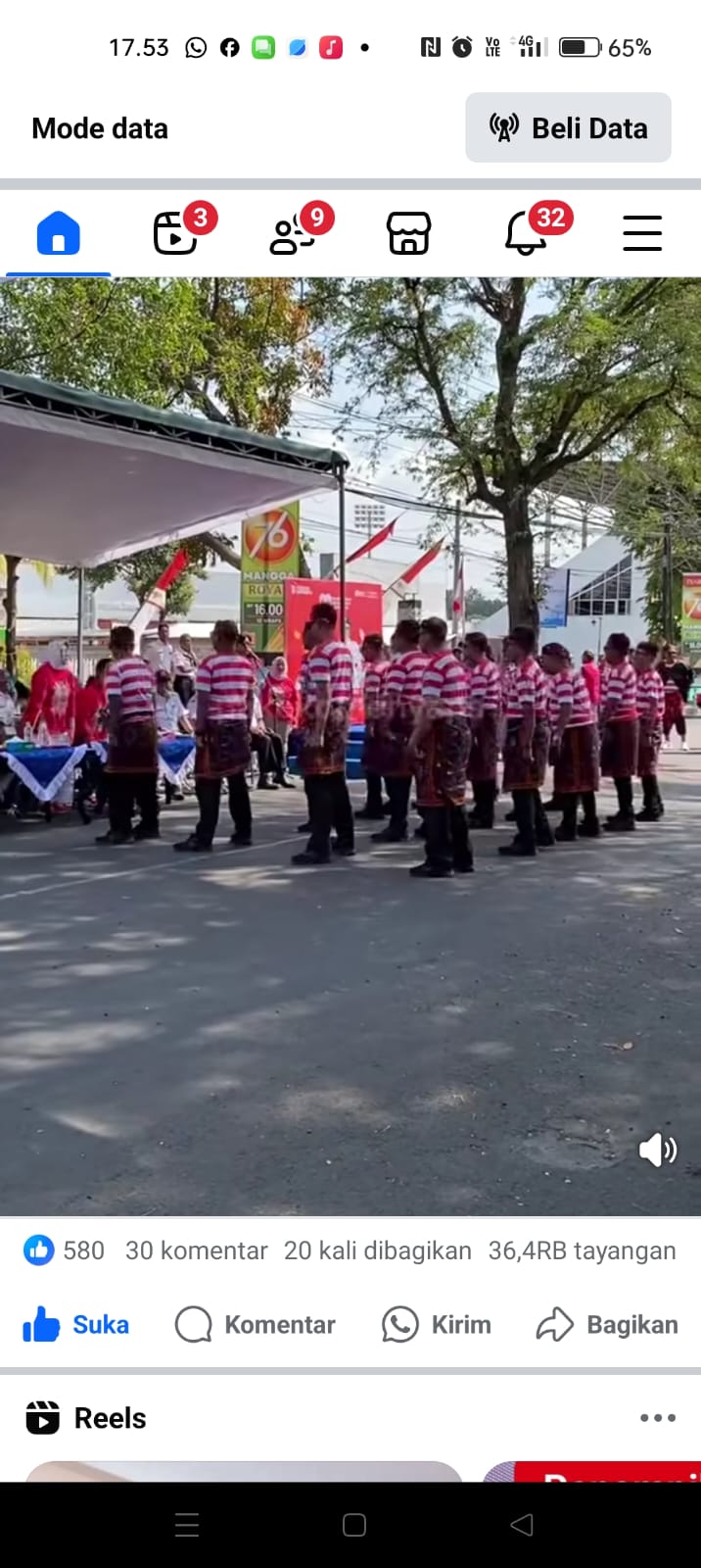 Mengikuti Gerak Jalan di Tingkat Kabupaten 