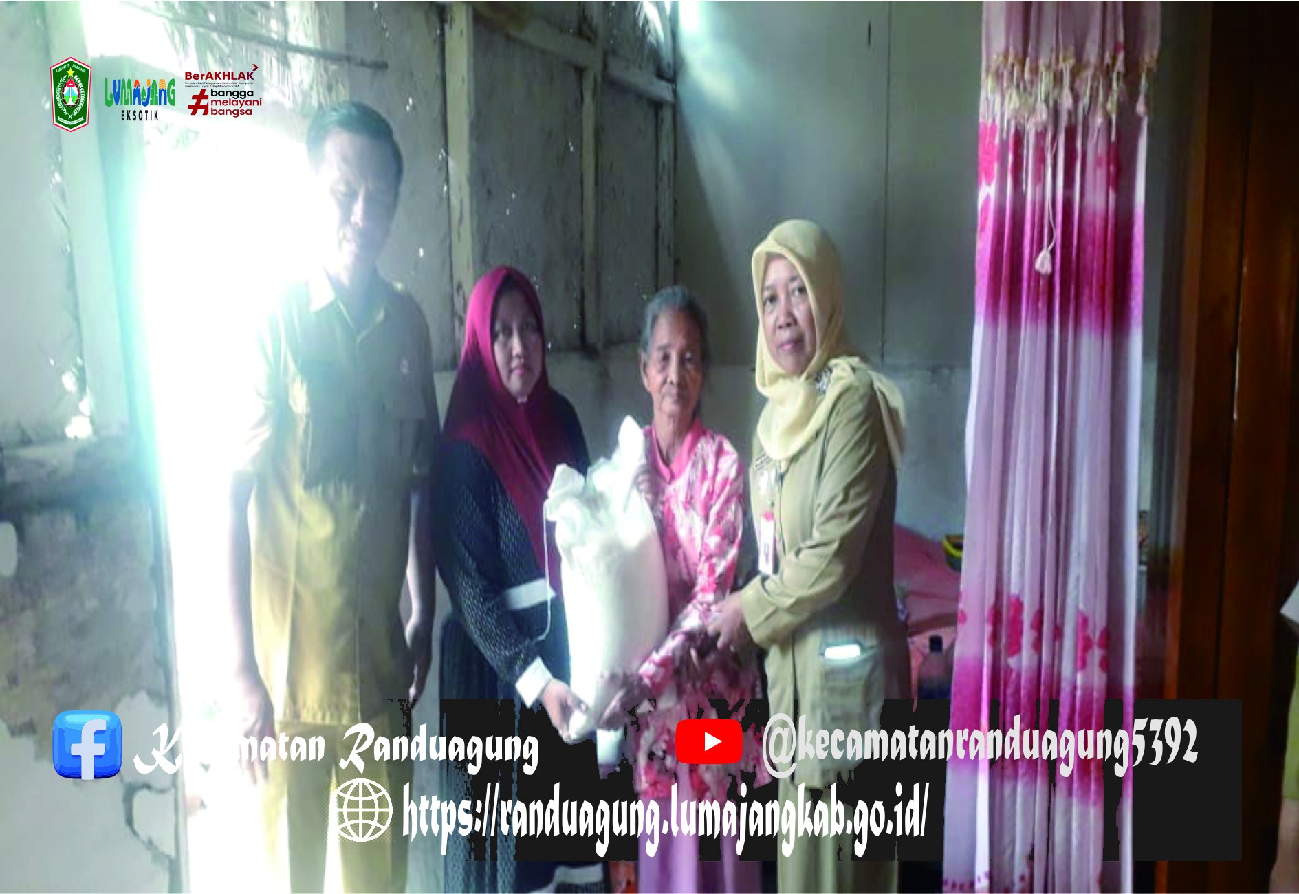 bantuan sembako bagi B. Suami yang rumahnya Ambruk